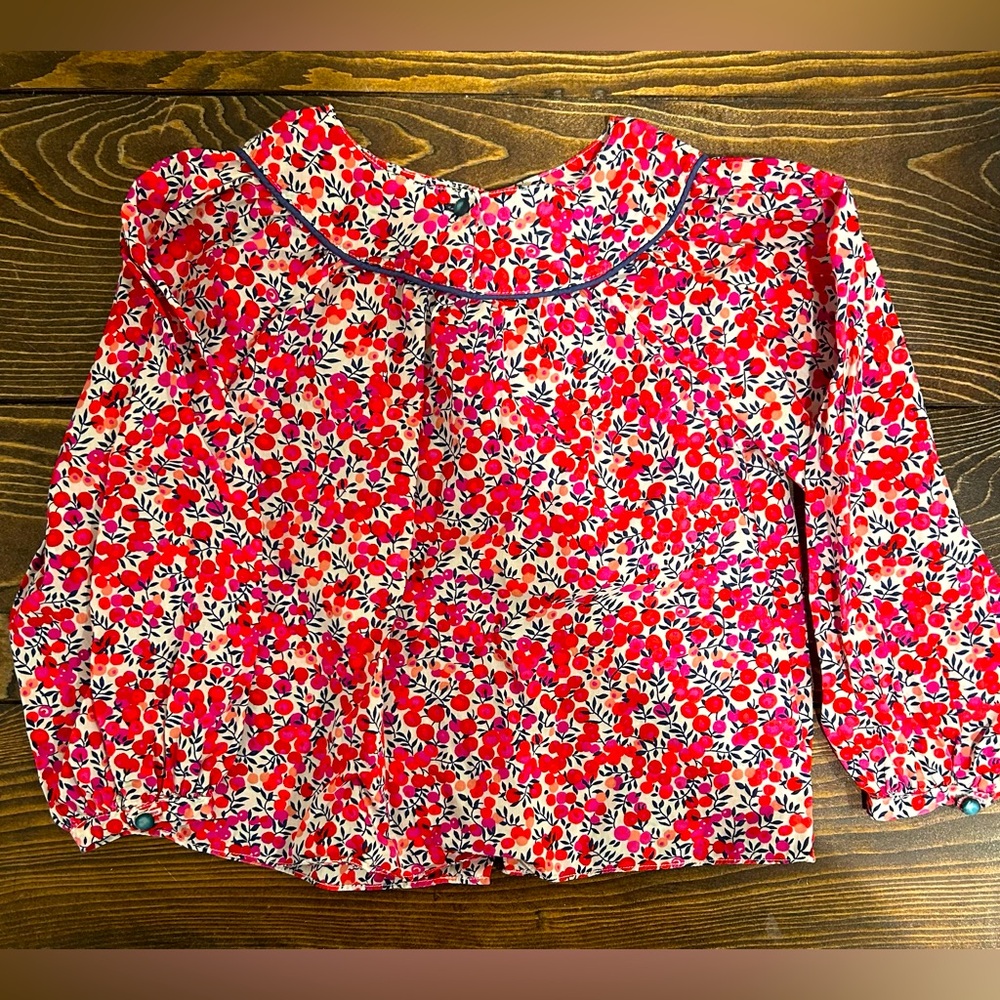 Girls Jacadi Liberty Print Blouse
